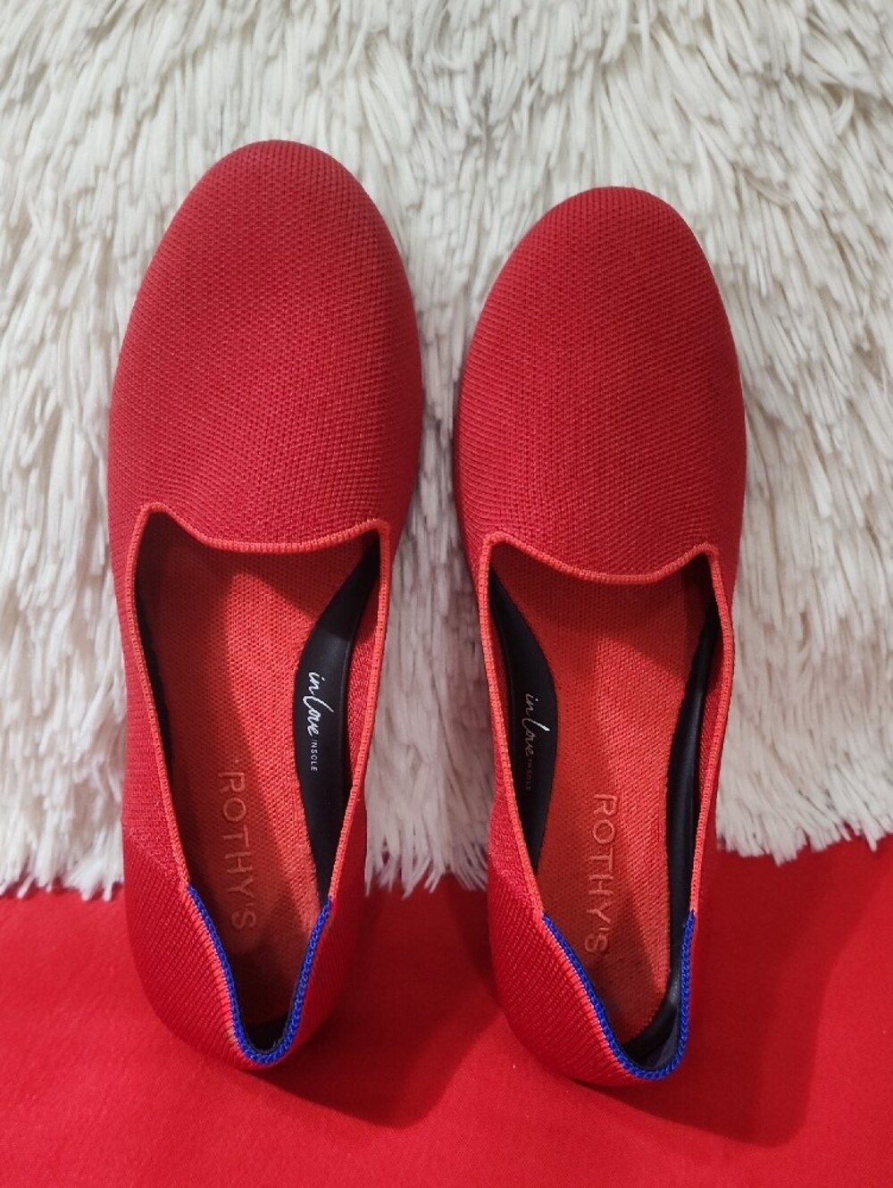 Rothy's Red Rounded-Toe Ballet Flats - Picture 2 of 8